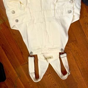 Madewell White Overalls